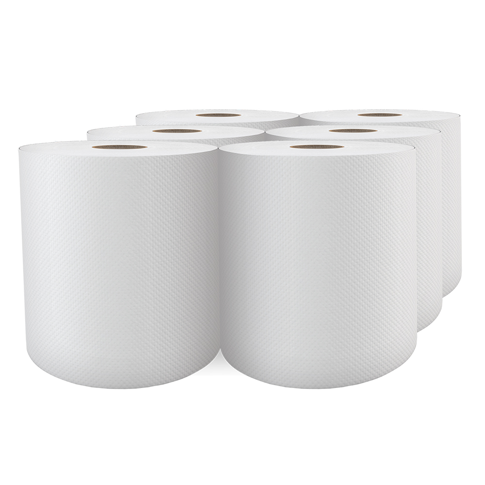 Cascades Select Roll Paper Towels, 1-Ply, 7.875 x 800 ft, White, 6/Carton