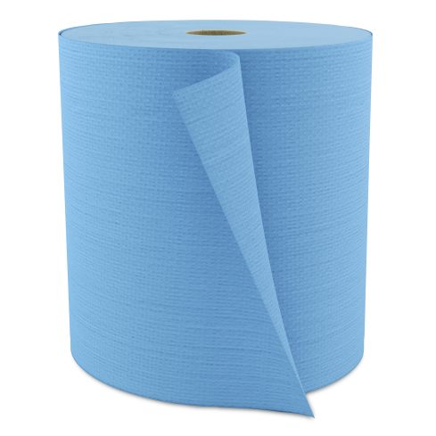 Tuff-Job Spunlace Towels, Jumbo Roll, 12 x 13, Blue, 475/Roll