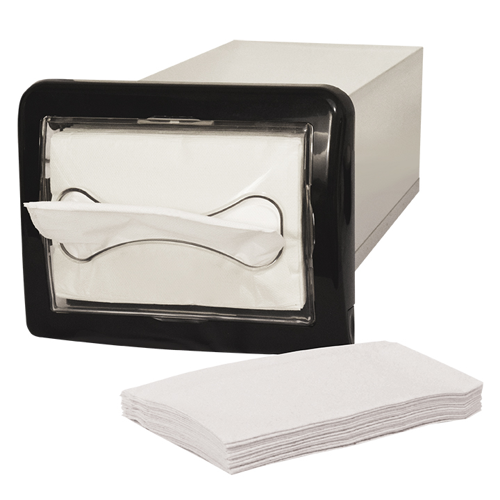 Distributore Tovaglioli San Jamar H3001 Da Bancone, Capacità 300, Trasparente/Nero - 2