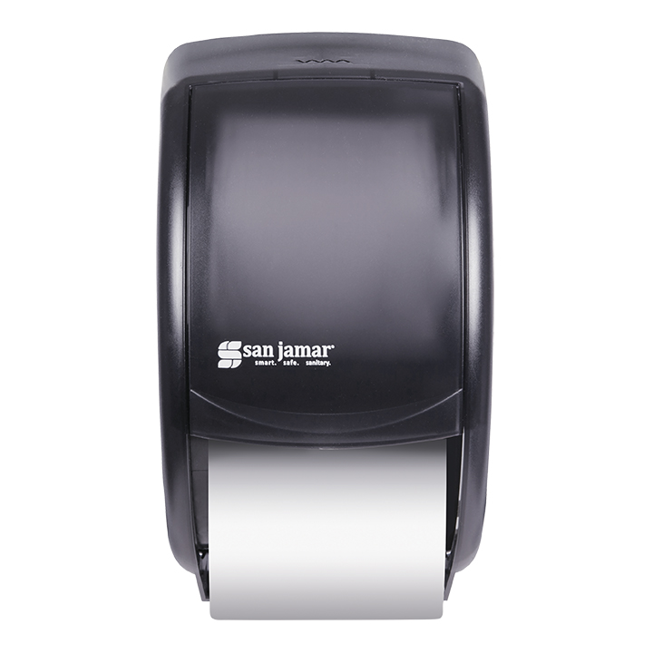 San Jamar Bath Tissue Dispenser, Double Roll, Universal, Gray, 1