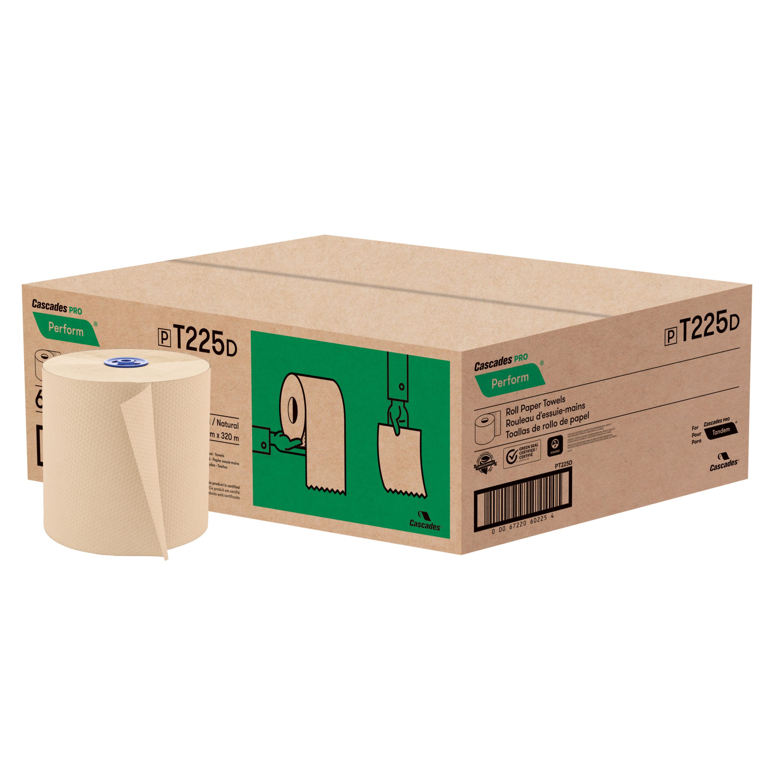 Roll Towels, Natural, for Tandem® - Cascades PRO